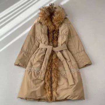 인포트 로사/알바 로사 라쿤 레이스 충전솜 코트 빅 사이즈 42