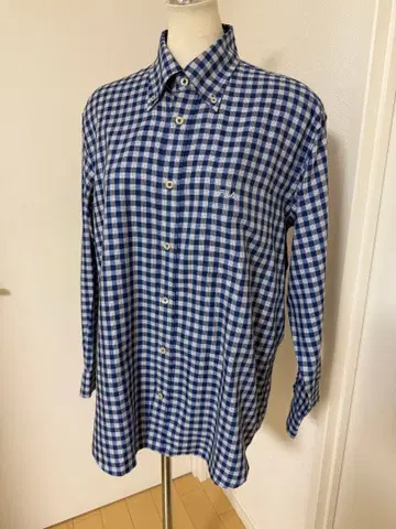 FILA 휠라 긴팔 로고 체크 버튼 다운 셔츠(L)