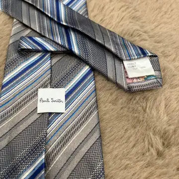 [ 새상품급 ] Paul Smith 스트라이프 넥타이 그레이/블루