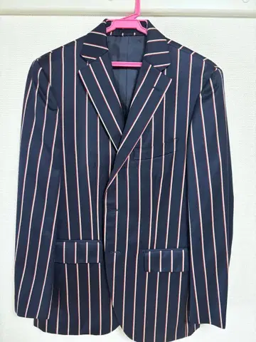 MOON 스트라이프 비즈니스 정장 네이비