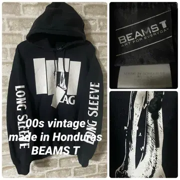 빈티지 00s BEAMS T 남성용 L 후드티 빔즈T 뼈 스컬