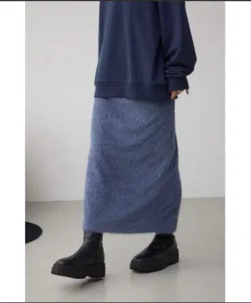 아줄바이마우지 라메 샤기 타이트 스커트 AZUL BY MOUSSY