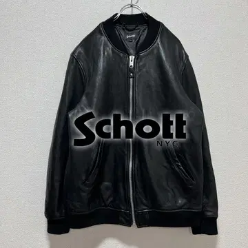 [ 컨디션 최상 ] Schott BOWERY 가죽 자켓 블랙 L