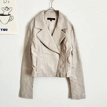 리엔다 라이더 자켓 소매 레이스업 인조 가죽 성숙/러블리