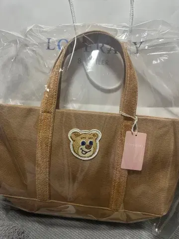 새상품 FEILER 올드 테디 와펜 토트백 베이지 소