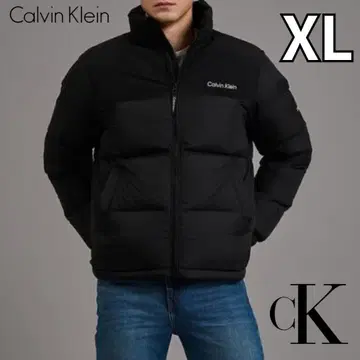 미사용 새상품 Calvin Klein 블랙 다운 자켓 XL