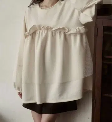 moi tytto 종이 튤 튜닉 내추럴 프리 사이즈
