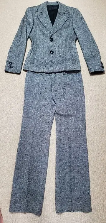 플라지르 블랙 그레이 수트 셋업 사이즈 38