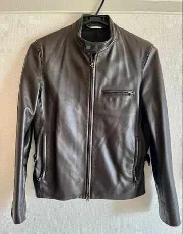 EDIFICE 브라운 싱글 라이더 자켓 44 S