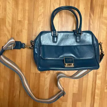 네이비 블루 가죽 2WAY 백