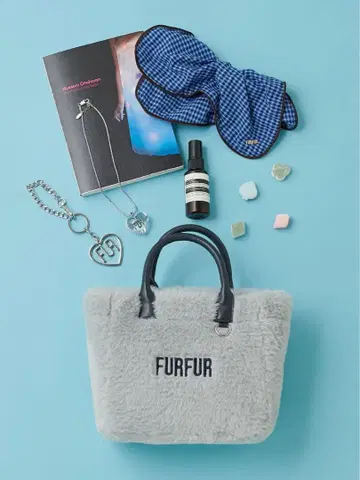 FURFUR 그레이 퍼 숄더백