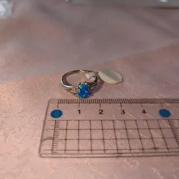 파란색 오팔 실버풍 반지