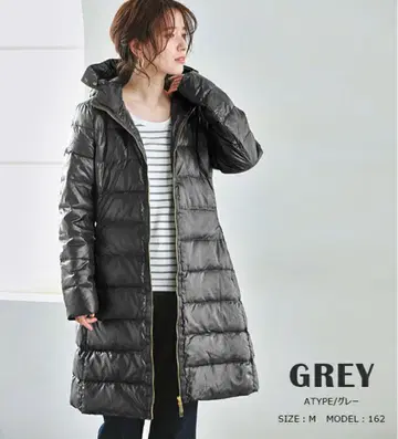 후드 부착 다운풍 코트 여성용 매트 질감 버튼 포켓 부착