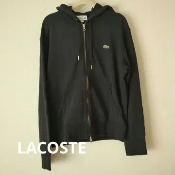 LACOSTE 블랙 후드티 풀 집업