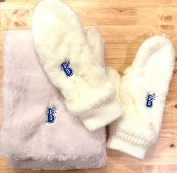 DeNA 베이스타즈 퍼 티펫 & 미튼 머플러 장갑