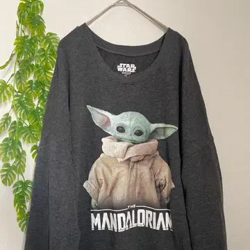 THE MANDALORIAN 그레이 맨투맨 star wars XL