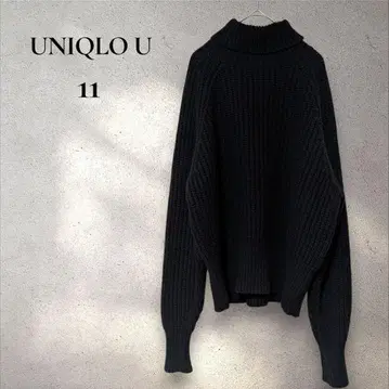 [ UNIQLO U ] 하찌 니트 하이넥 블랙 11 루즈핏 실루엣