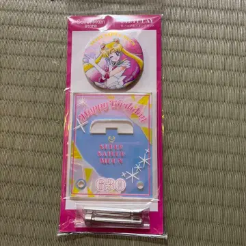 세일러문 BIRTHDAY 캔뱃지 & 스탠드 세트