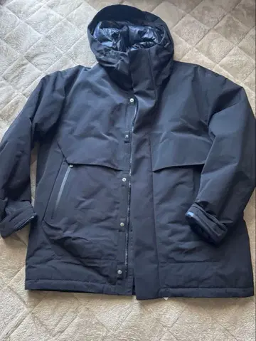 [새상품] 유니클로 +J 하이브리드 다운 오버사이즈 파카 (블랙)