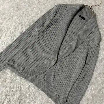 INDIVI 케이블 니트 가디건 그레이 48 일본제