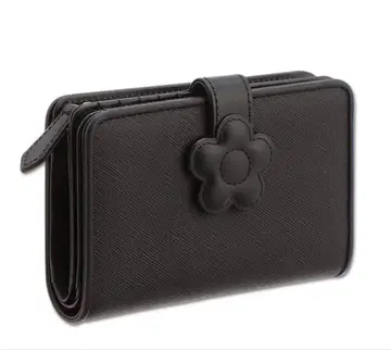 [새상품급] MARY QUANT 데이지 패치 스냅 2 L 지갑 블랙