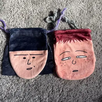 캐릭터 얼굴 디자인 파우치 2개 세트