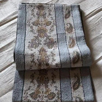 새상품급 후쿠로 오비 순수 실크 전 통 패턴 프로방스 패턴