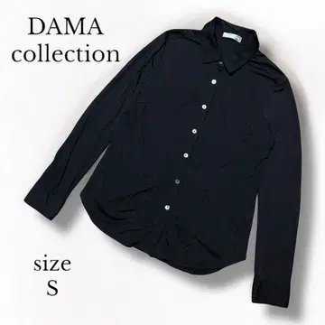 [ DAMA collection ] 실크 블렌드 코튼 셔츠 S 블랙