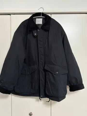 프릭스스토어 코듀로이 옷깃 블랙 오버 사이즈 밀리터리 자켓