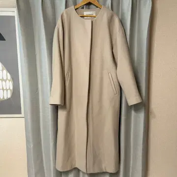 NATURAL BEAUTY BASIC 아이보리 롱 코트 M