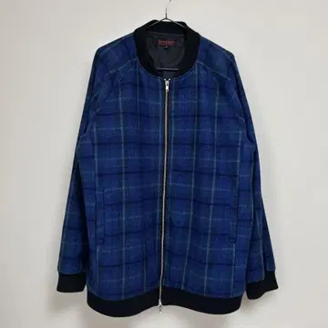 Deorart 체크 무늬 집업 울 자켓 L DRT2457