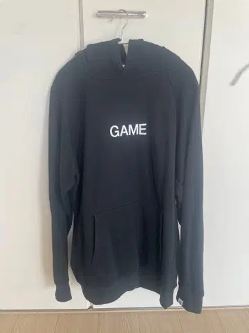 SEQUEL GAME 로고 블랙 후드티 후드 부착 M 사이즈