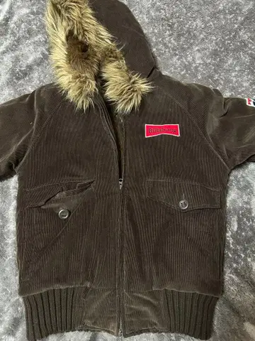 Billabong 코듀로이 Y2K 아카이브 퍼 후드 M