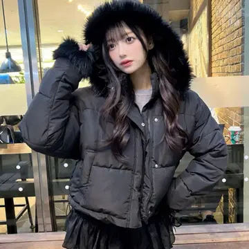 그레일 [ kd81 ] 멀티 Way 후드 부착 퍼 다운 자켓 블랙