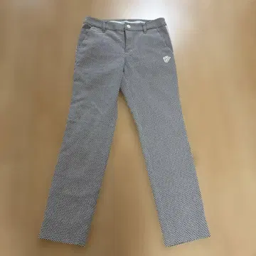 23구 여성용 골프 팬츠 화이트 블랙 체크