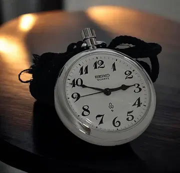 새상품급 SEIKO 철도 회중시계 7550-0010 작동품 25스501