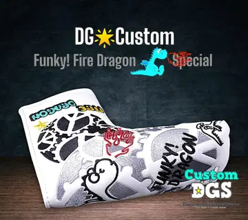 한정판 파이어 드래곤 피스 마크 Ver.4 화이트 골프헤드커버 마그넷