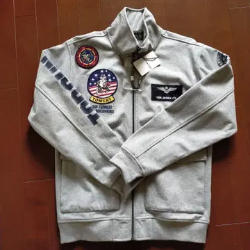 USN AVIREX LTD. 그레이 풀 집업 후드티