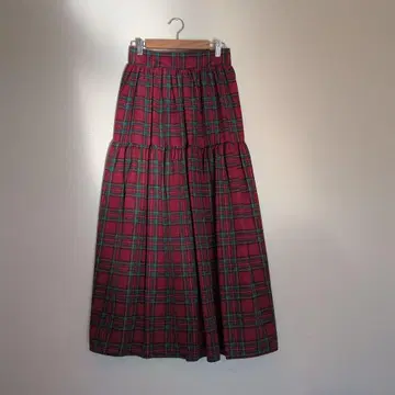 LIBERUS 타탄 체크 스커트 로얄 스튜어트 패턴