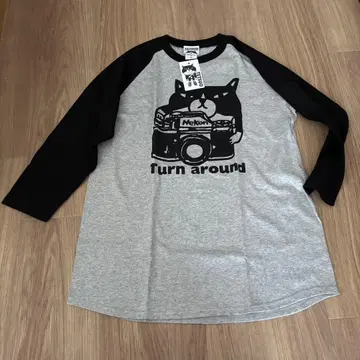 철남 TETUO CORPORATION 래글런 T셔츠 고양이