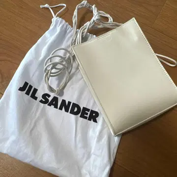 질샌더 화이트 숄더백 수납 가방 포함