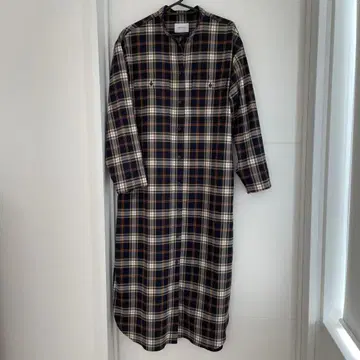 쉽스에니 체크 롱 원피스