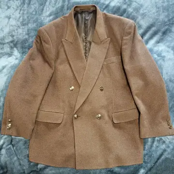 CROSS HAVEN 베이지 더블 브레스트 자켓