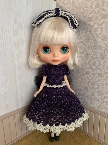 브라이스 아웃핏 라메 믹스 드레스 퍼플 3종 세트 핸드메이드