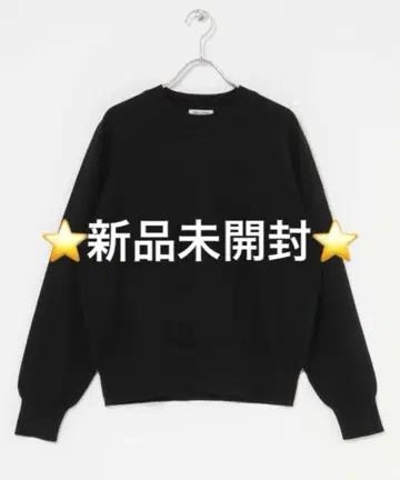 FORK&SPOON 코튼 울 크루넥 니트 BLACK