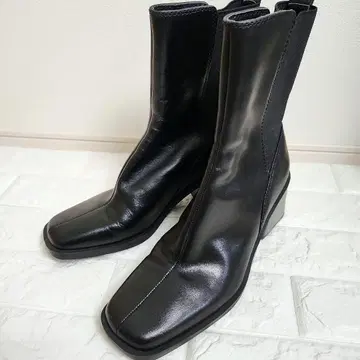 [새상품급] ZARA 사이드 고어 부츠 스퀘어토 39