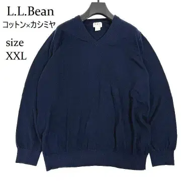 L.L.Bean 코튼 캐시미어 V넥 스웨터 네이비 XXL