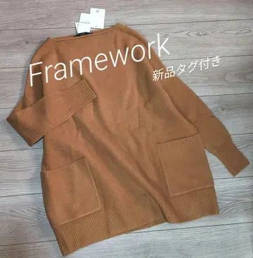 [ 택 포함 새상품 ] 프레임워크 캐시미어 혼방 와이드 보트넥 풀오버