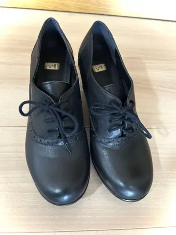 ing 잉그 일본제 레이스업 펌프스 24.5 블랙 청키힐