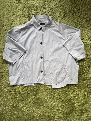 그레이 오버 사이즈 반팔 셔츠